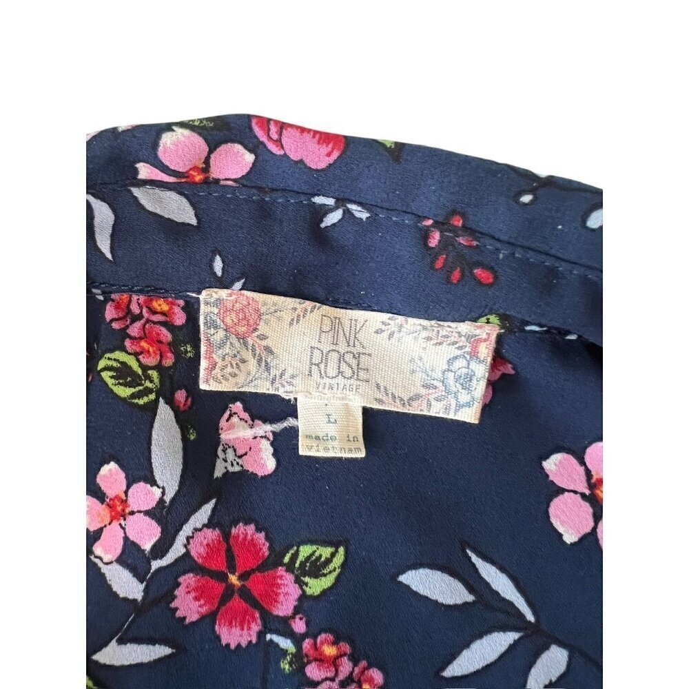 Pink Rose Women's Navy Blue Crop Top - Picture 4 of 7